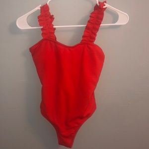 Red bodysuit